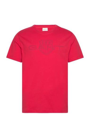 Logo Ss T-Shirt GANT Red