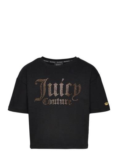 Luxe Diamante Boxy Ss Tee Juicy Couture Black