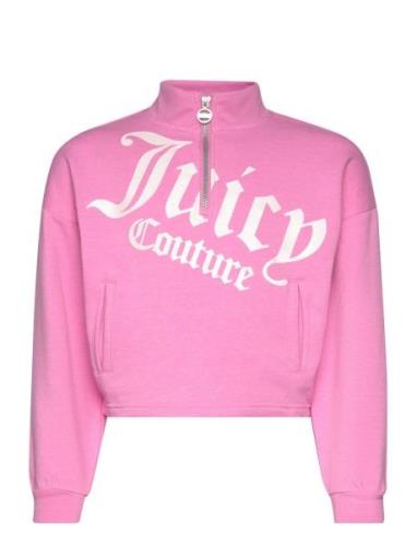 Juicy Quilted Panel Quarter Zip Juicy Couture Pink