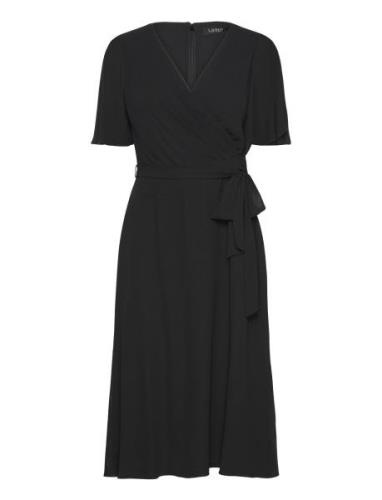 Belted Georgette Dress Lauren Ralph Lauren Black