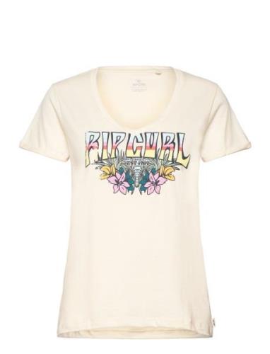 Block Party V Tee Rip Curl Beige