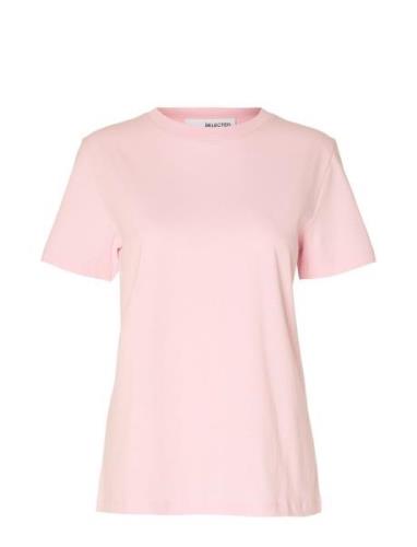 Slfmyessential Ss O-Neck Tee Noos Selected Femme Pink