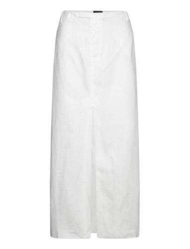 Sita Linen Maxi Skirt Bardot White