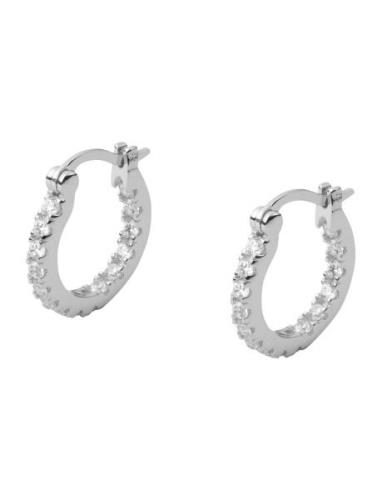 Lunar Earrings Silver/White Small Mockberg Silver