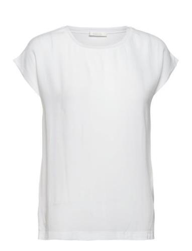 Albony Drop Shoulder Round Neck Tee Tamaris Apparel White