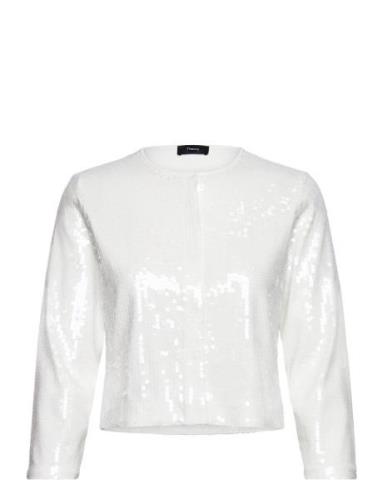 Sequin Cardigan.comp Theory White