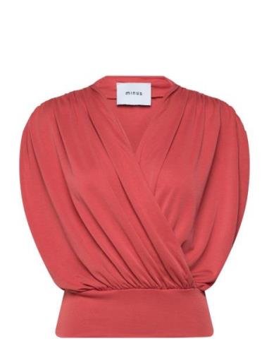 Mselvie Modal Wrap Top Minus Red