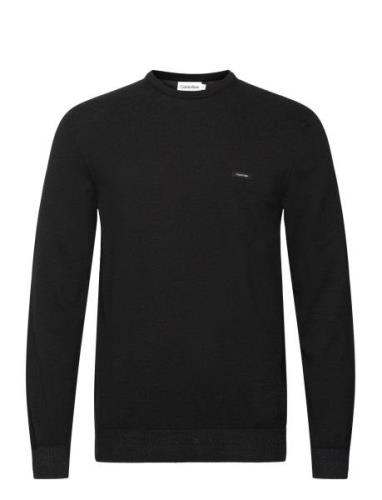 Cotton Silk Blend Cn Sweater Calvin Klein Black