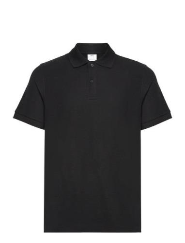 100% Cotton Pique Polo Shirt Mango Black