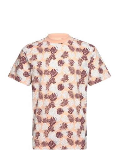 Relaxed Aop T-Shirt Tom Tailor Cream
