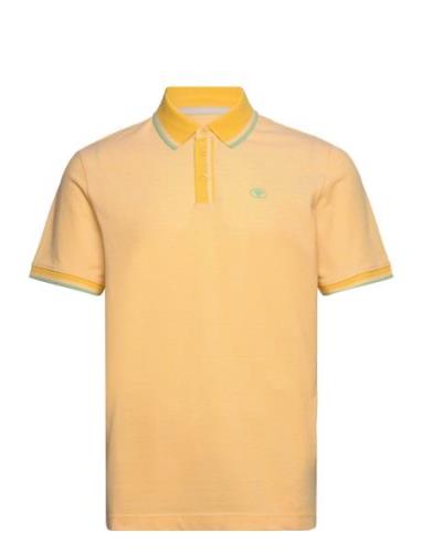 Polo With Detailed Collar Tom Tailor Yellow
