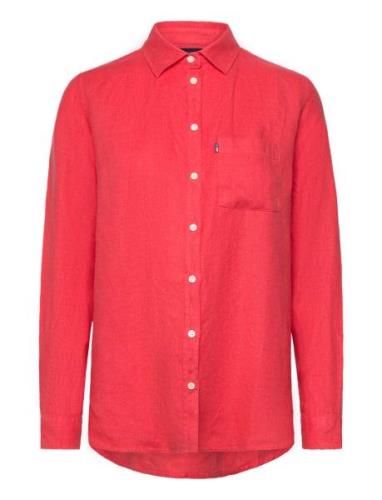 Isa Linen Shirt Lexington Clothing Red