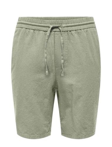 Onslinus 0007 Cot Lin Shorts Noos ONLY & SONS Khaki