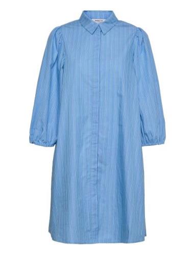 Petronia 3/4 Shirt Dress Stp MSCH Copenhagen Blue