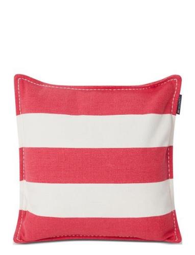 Block Stripe Printed Recycled Cotton Pillow Cover Lexington Home Red