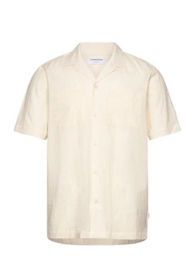 Seersucker Shirt S/S Lindbergh Cream