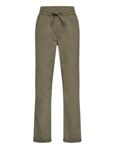 Cotton Jogger-Style Trousers Mango Khaki