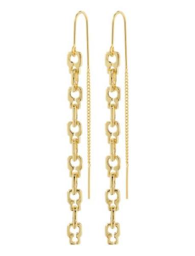 Live Recycled Chain Earrings Pilgrim Gold