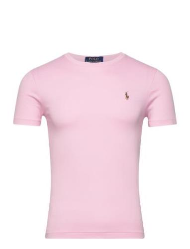 Custom Slim Fit Soft Cotton T-Shirt Polo Ralph Lauren Pink