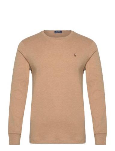 Custom Slim Fit Soft Cotton T-Shirt Polo Ralph Lauren Beige