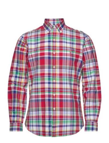 Custom Fit Plaid Oxford Shirt Polo Ralph Lauren Red