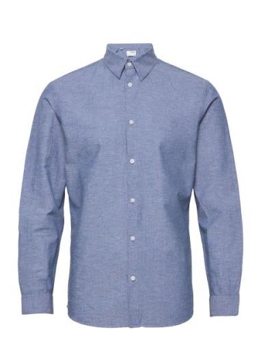 Slhslimnew-Linen Shirt Ls W Selected Homme Blue