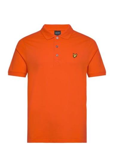 Plain Polo Shirt Lyle & Scott Orange