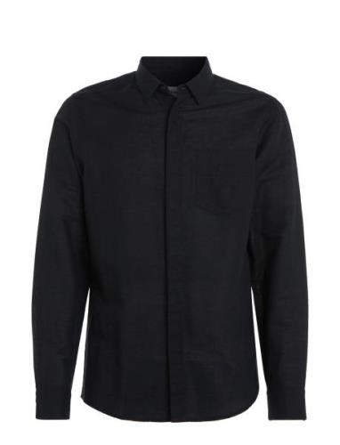 Linen Cotton Regular Shirt Calvin Klein Black