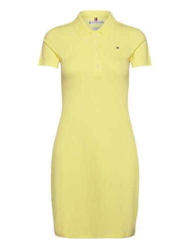 1985 Slim Pique Polo Dress Ss Tommy Hilfiger Yellow