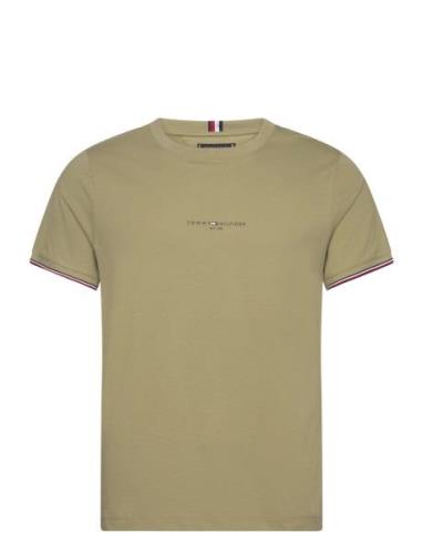 Tommy Logo Tipped Tee Tommy Hilfiger Green
