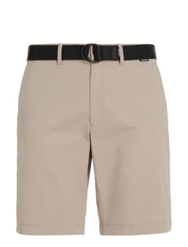 Modern Twill Slim Short Belt Calvin Klein Beige