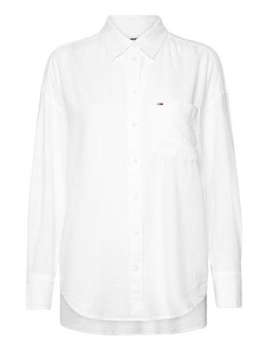 Tjw Sp Ovr Linen Shirt Tommy Jeans White