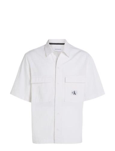 Seersucker Ss Shirt Calvin Klein Jeans White