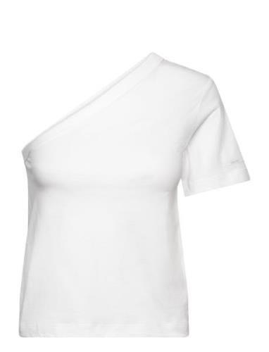 Smooth Cotton Shoulder Top Calvin Klein White