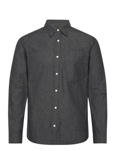 Onsdino Reg Chambray Ls Shirt ONLY & SONS Black