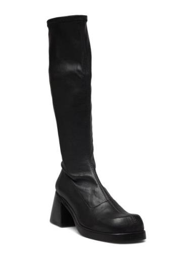 Hedy Black Stretch Tall Boots MIISTA Black