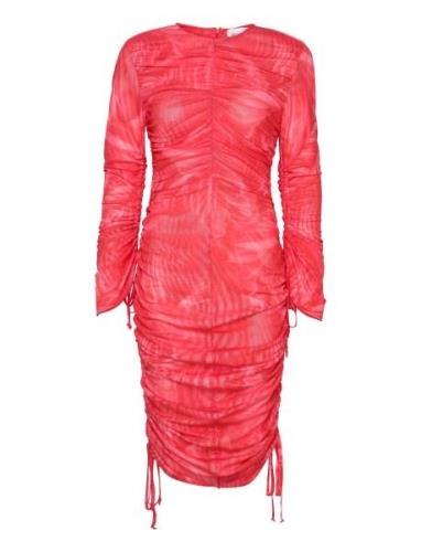 Ls Dress W. Ruffles Cannari Concept Red