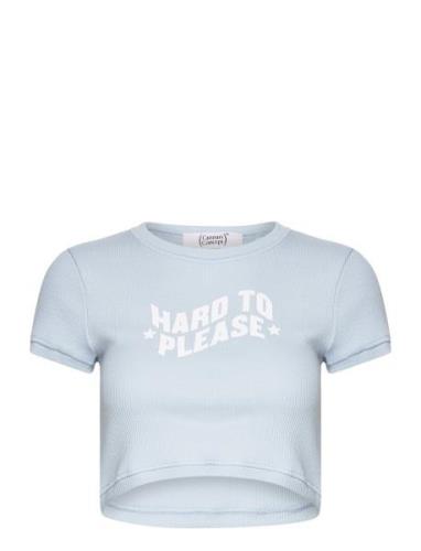 Rib Cropped T-Shirt Cannari Concept Blue
