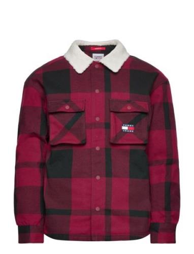 Tjm Check Sherpa Lined Overshirt Tommy Jeans Red