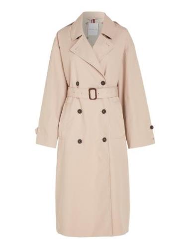 Cotton Relaxed Trench Tommy Hilfiger Beige
