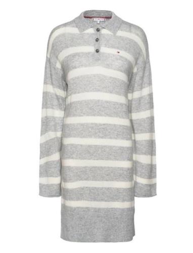 Soft Wool Polo Dress Tommy Hilfiger Grey