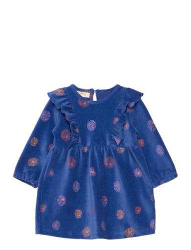 Sgbeleanor Velvet Flower Dress Soft Gallery Blue