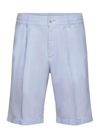 Regular Linen Shorts Tom Tailor Blue