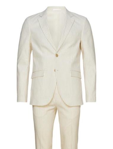 Jprriviera Linen Suit Slim Fit Sn Jack & J S Cream