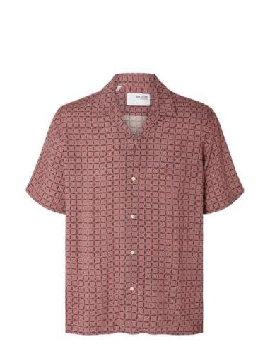 Slhrelaxvero Shirt Ss Aop B Selected Homme Pink