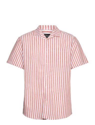 Giles Bowling Striped Shirt S/S Clean Cut Copenhagen Pink