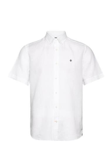 Douglas Linen Ss Shirt-Classic Fit Morris White