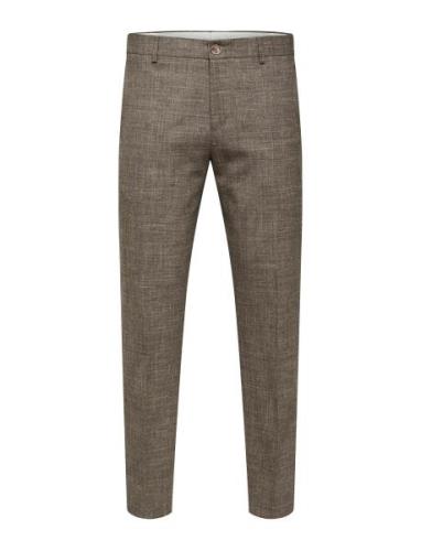 Slhslim-Oasis Linen Trs Noos Selected Homme Brown