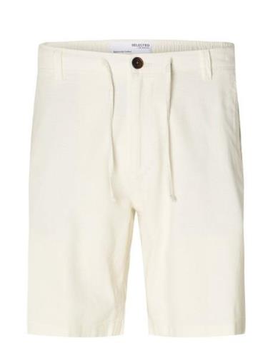 Slhregular-Brody Linen Shorts Noos Selected Homme Cream
