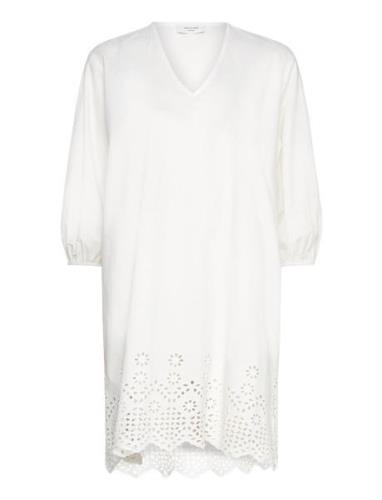 Cotton Dress W/ Embroidery Rosemunde White